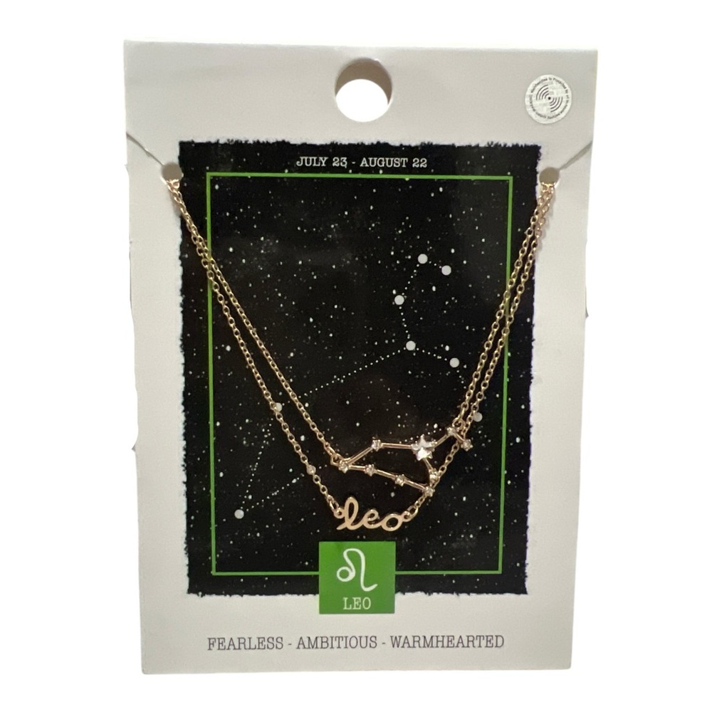 LEO Star Sign Constellation Zodiac 2 Necklace Astrology Horoscope